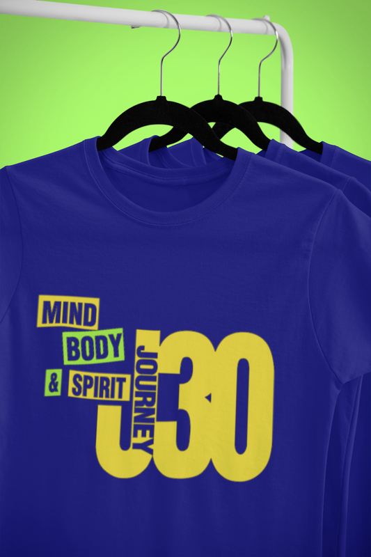 J3.0 Mind Body Spirit Blue & Yellow Uni-Sex T-Shirt