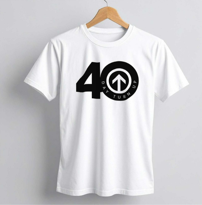 Official 40 Day Turn Up Tee