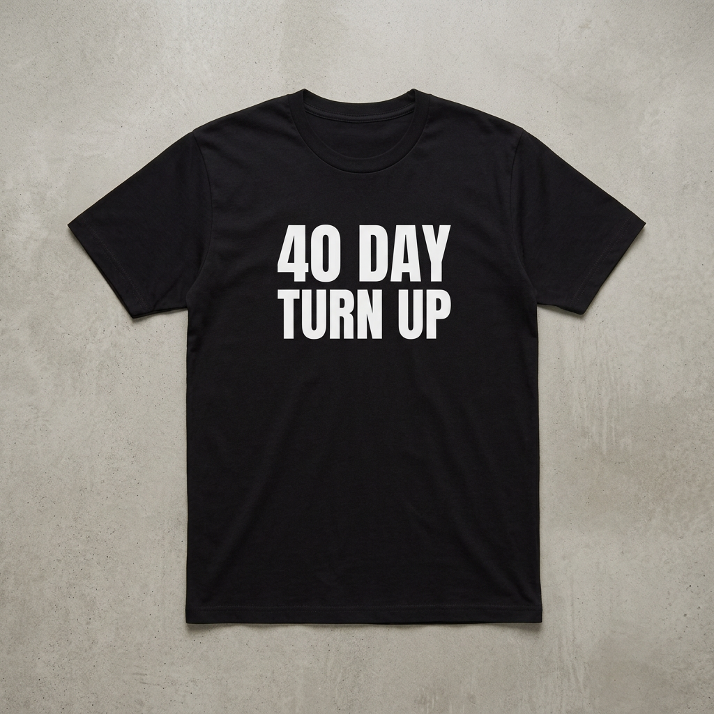 40 Day Turn Up official Tee