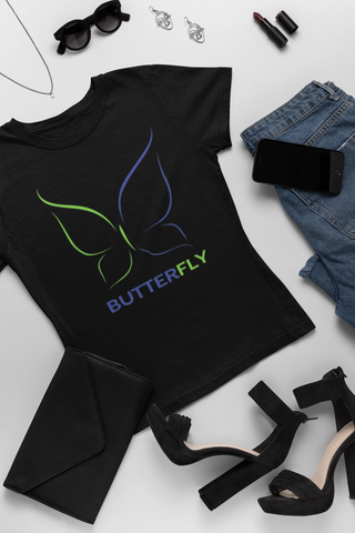 Journey Butterfly Black, Green, and Blue T-shirt - FOR JOURNEY GRADUATES