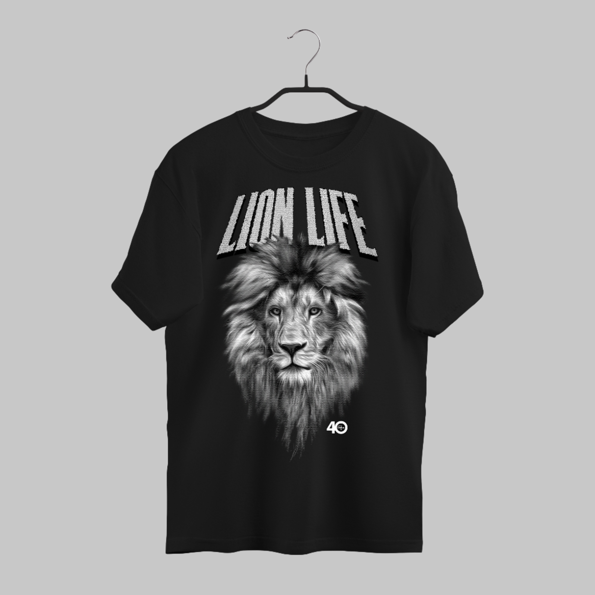 Lion Life Black & White T-shirt